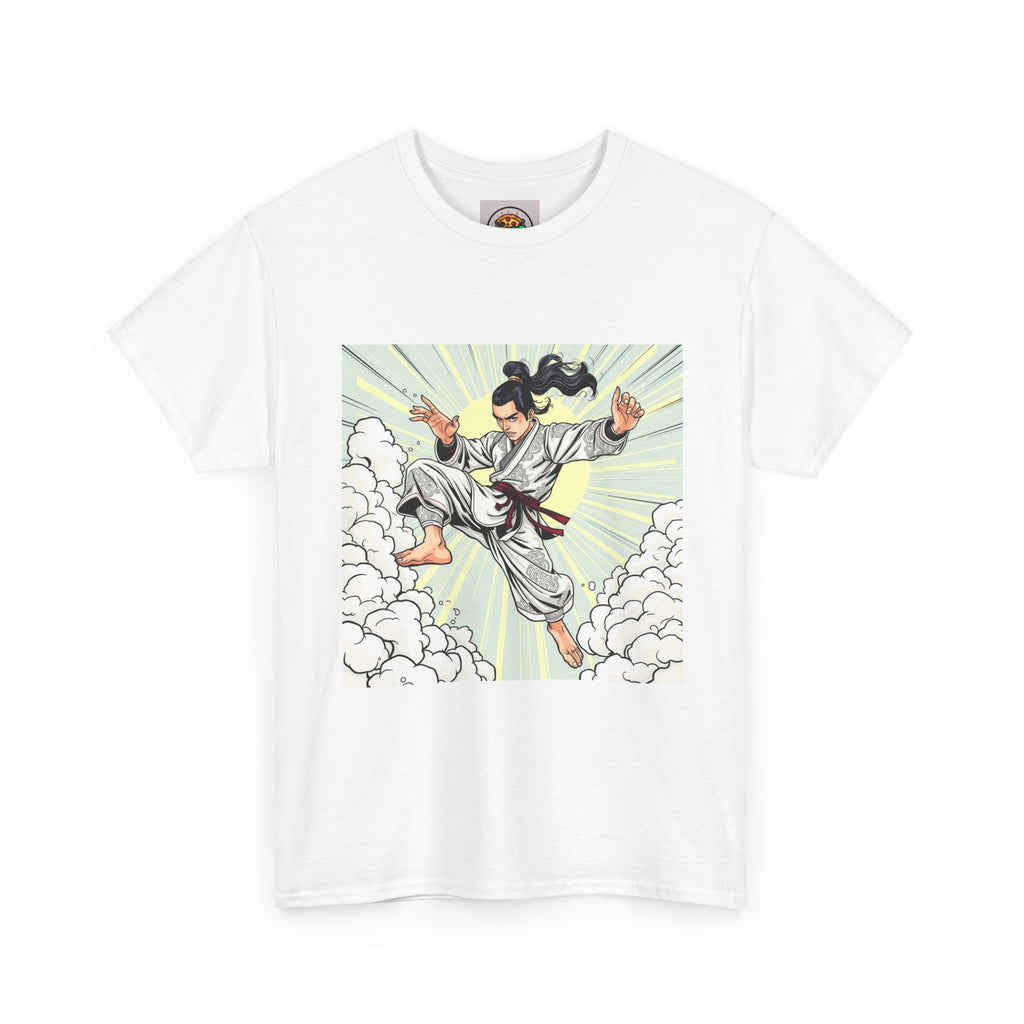 Unisex Heavy Cotton Tee with Dynamic Artist Design, Casual Wear, Graphic Tee, Unisex T-Shirt, Comfortable Fit, Perfect Gift for Anime Fans