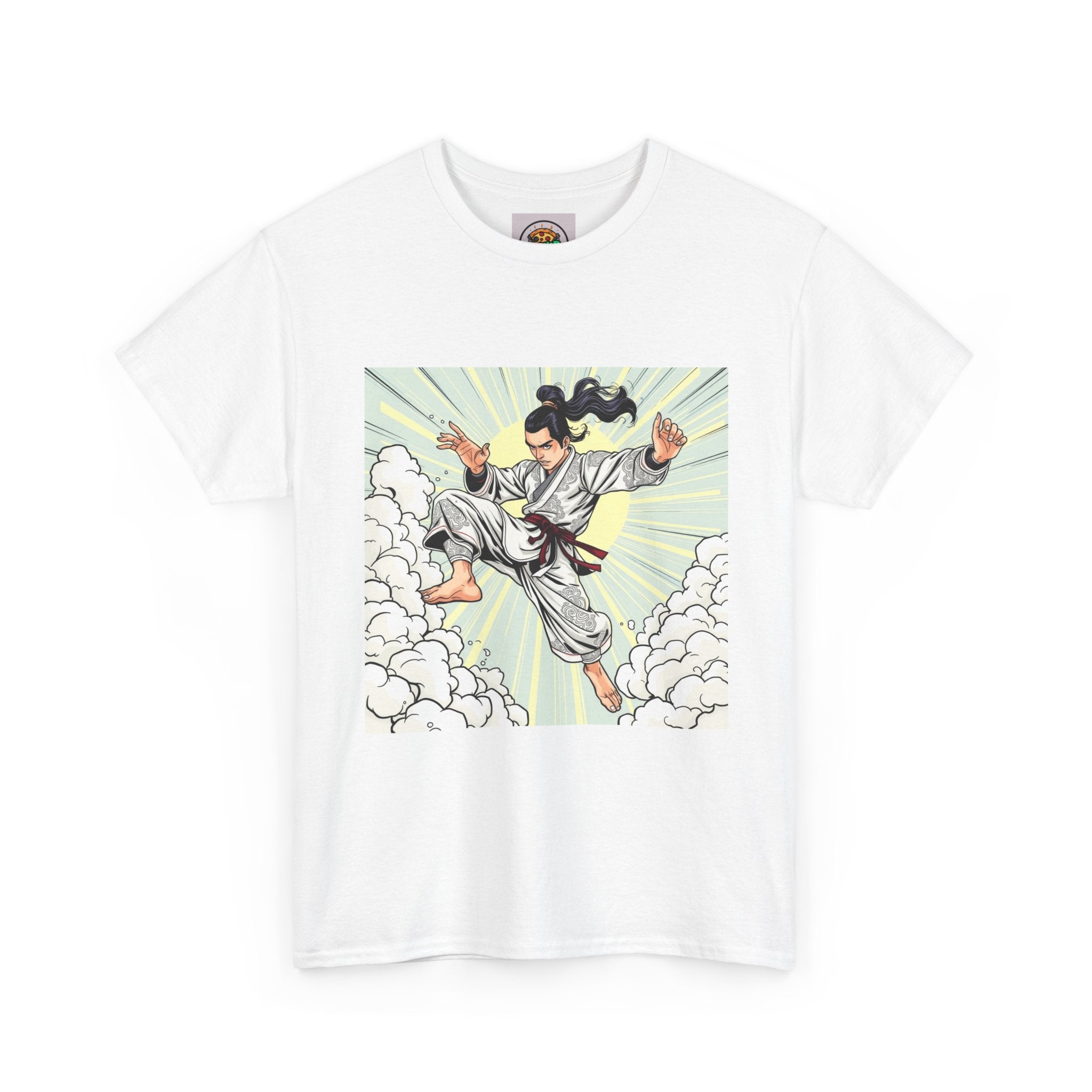 Unisex Heavy Cotton Tee with Dynamic Artist Design, Casual Wear, Graphic Tee, Unisex T-Shirt, Comfortable Fit, Perfect Gift for Anime Fans