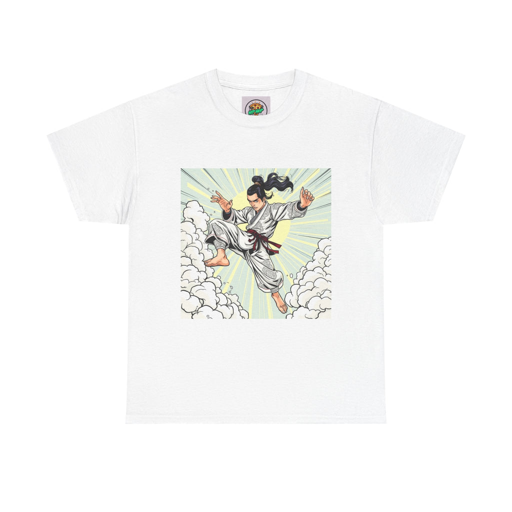 Unisex Heavy Cotton Tee with Dynamic Artist Design, Casual Wear, Graphic Tee, Unisex T-Shirt, Comfortable Fit, Perfect Gift for Anime Fans