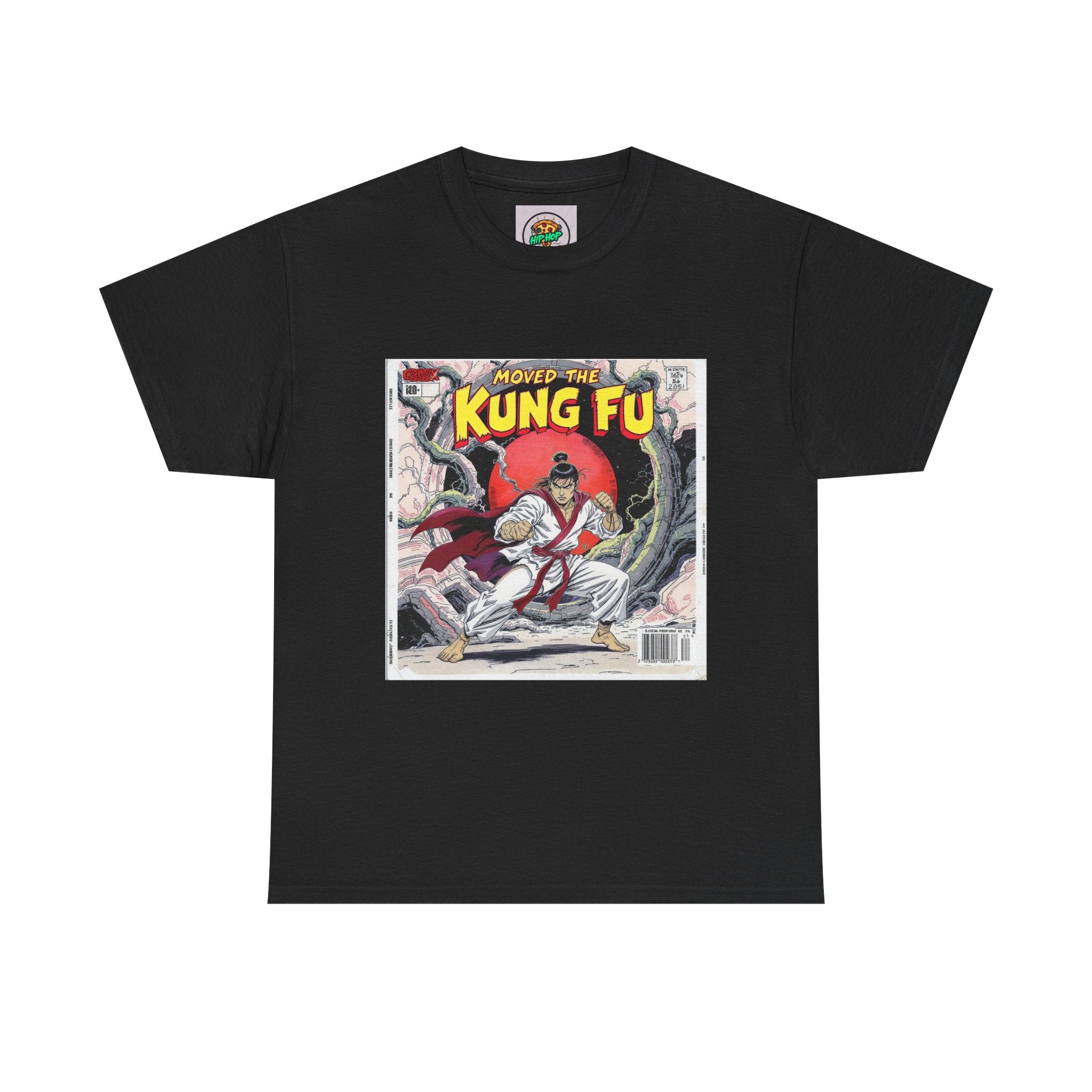 Kung Fu Graphic Tee, Unisex Heavy Cotton T-shirt, Martial Arts Apparel, Retro Comic Shirt, Gift for Fighters, Casual Wear