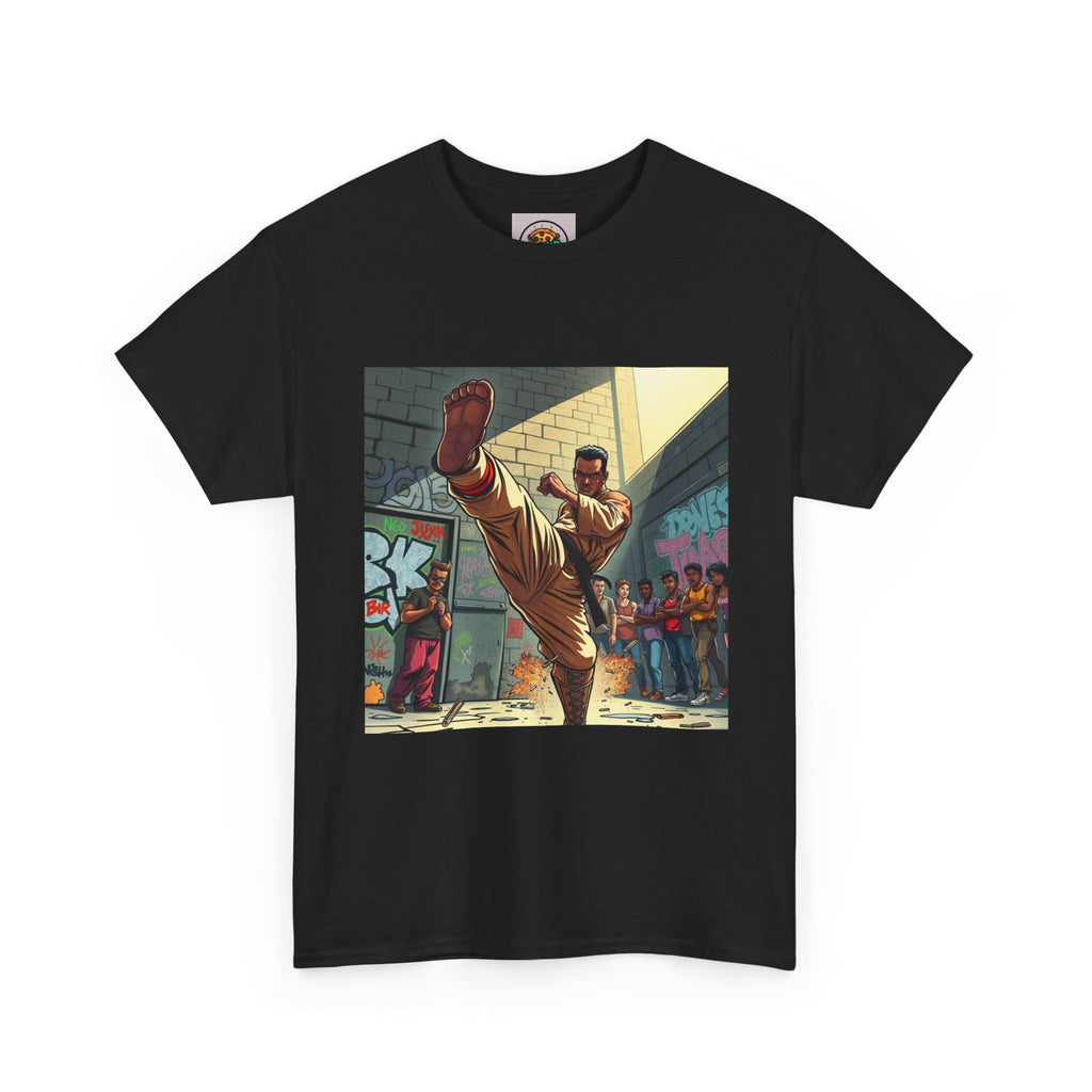 Retro Street Art Unisex Heavy Cotton Tee - Urban Vibes, Cool Graphic T-Shirt, Casual Wear, Gift for Art Lovers, Streetwear Fashion