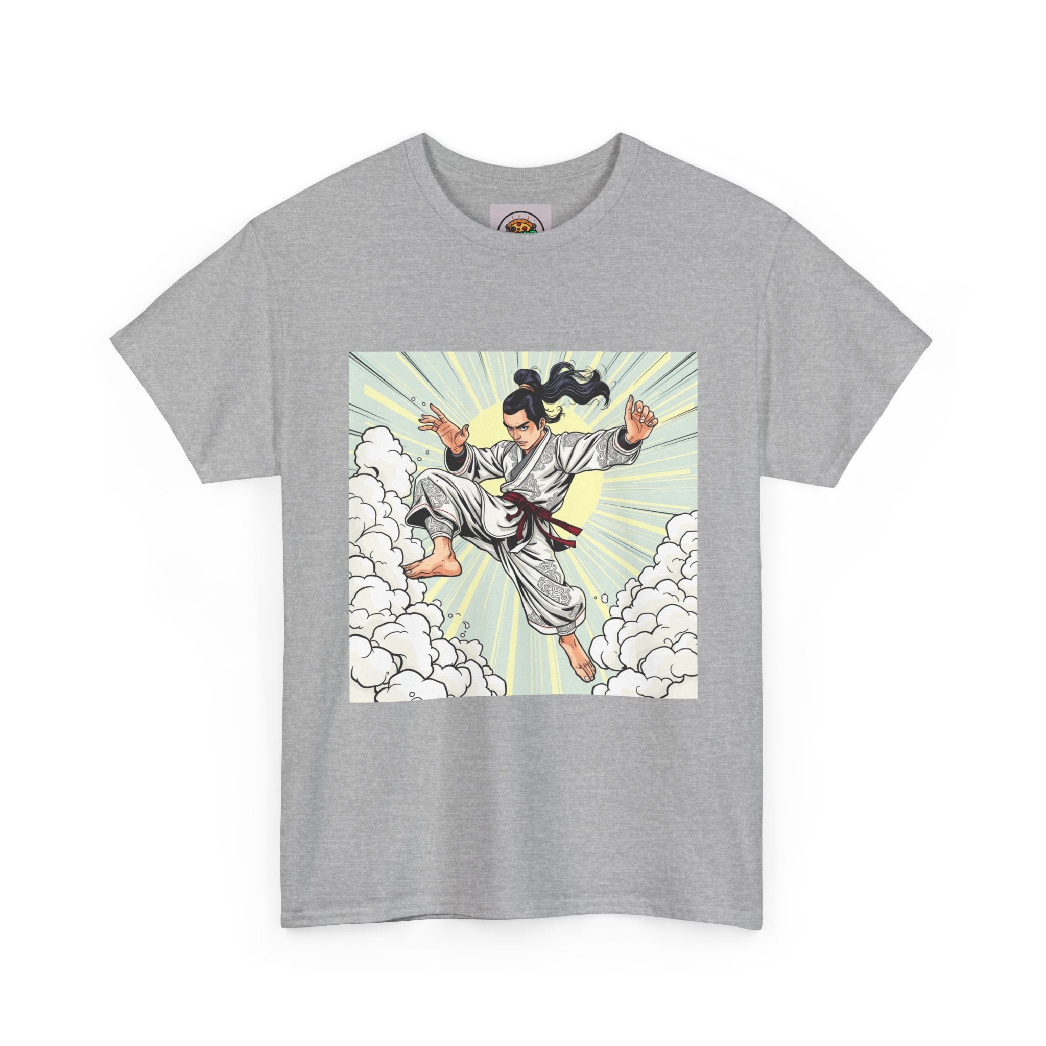 Unisex Heavy Cotton Tee with Dynamic Artist Design, Casual Wear, Graphic Tee, Unisex T-Shirt, Comfortable Fit, Perfect Gift for Anime Fans