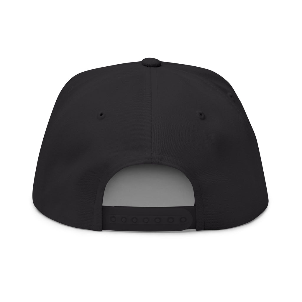 Hip Hop Pizza Flat Bill Cap, Cool Streetwear Hat, Embroidered Cap for Music Lovers, Gift for Hip Hop Fans, Trendy Urban Fashion