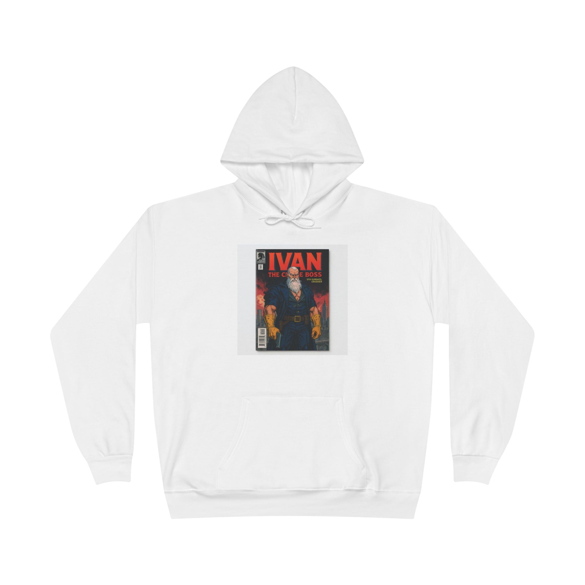 Trendy Eco-Friendly Pullover Hoodie | Unique Ivan Magazine Design, Casual Wear, Hip-Hop Style, Gift for Friends, Sustainable Fashion