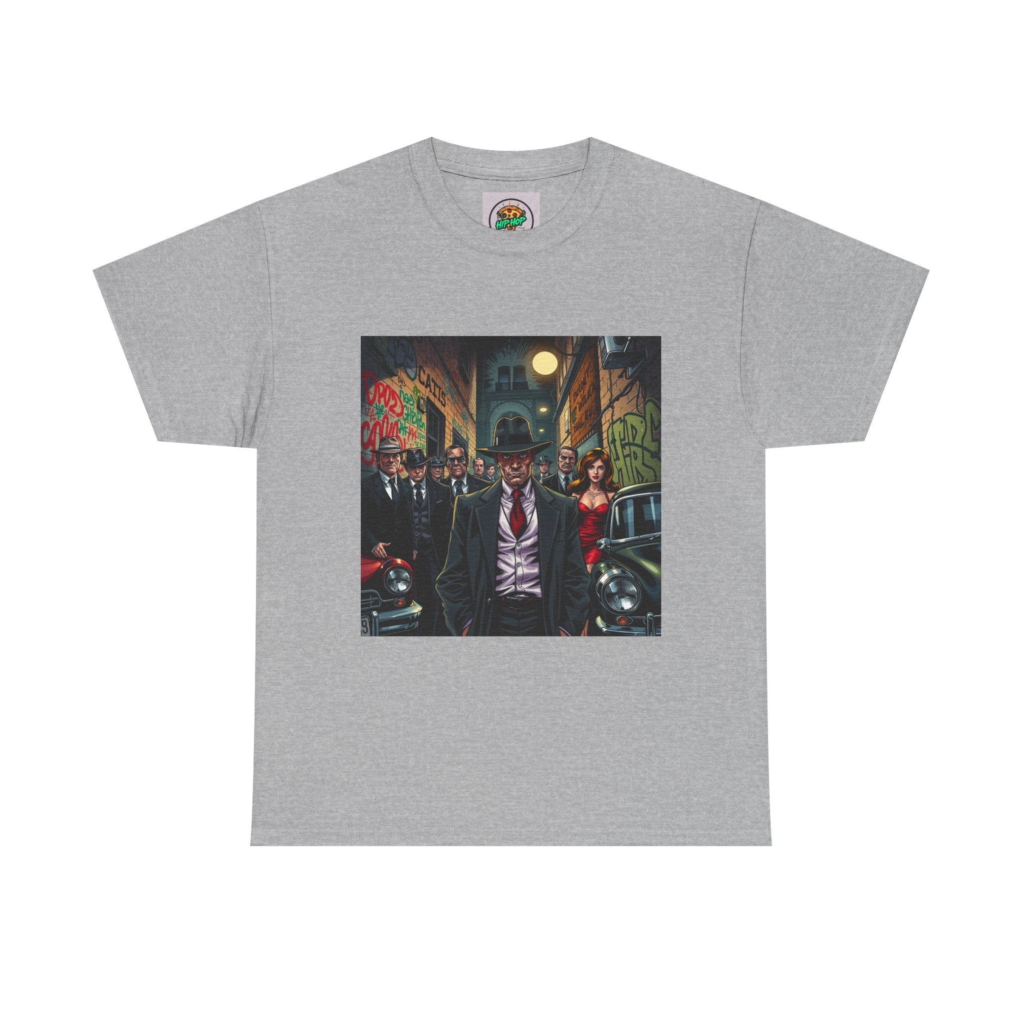 Urban Street Art Unisex Heavy Cotton Tee, Graphic Art Shirt, Casual Wear, Gift for Art Lovers, Street Fashion Tee