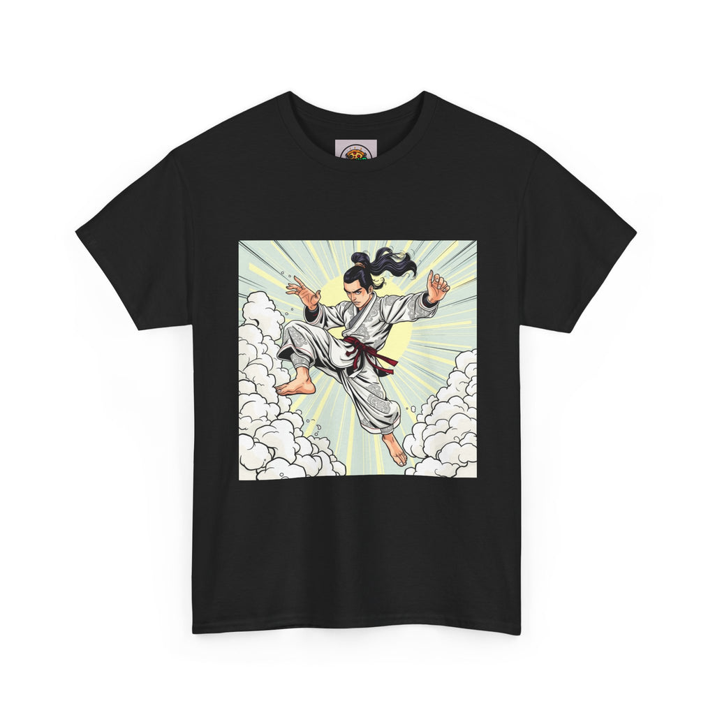 Unisex Heavy Cotton Tee with Dynamic Artist Design, Casual Wear, Graphic Tee, Unisex T-Shirt, Comfortable Fit, Perfect Gift for Anime Fans