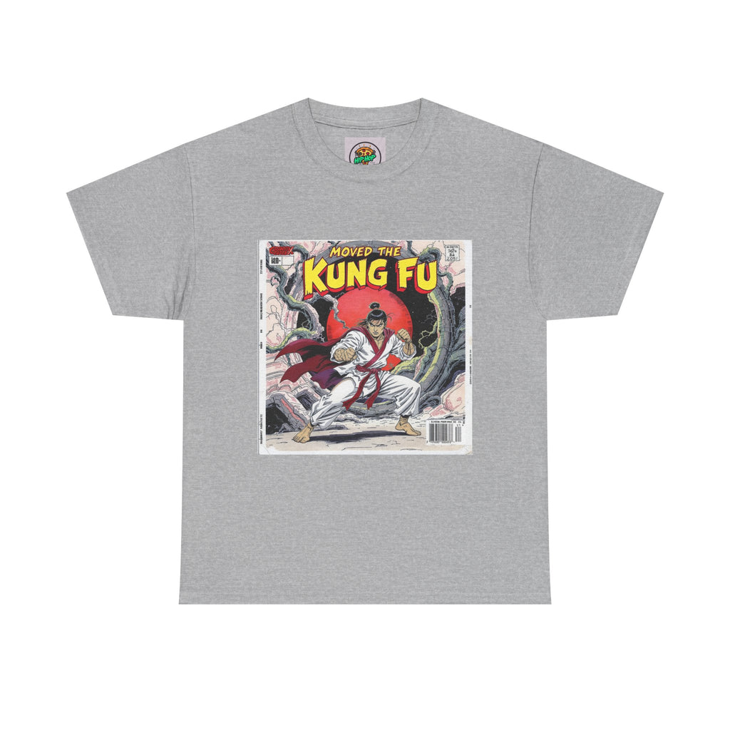Kung Fu Graphic Tee, Unisex Heavy Cotton T-shirt, Martial Arts Apparel, Retro Comic Shirt, Gift for Fighters, Casual Wear