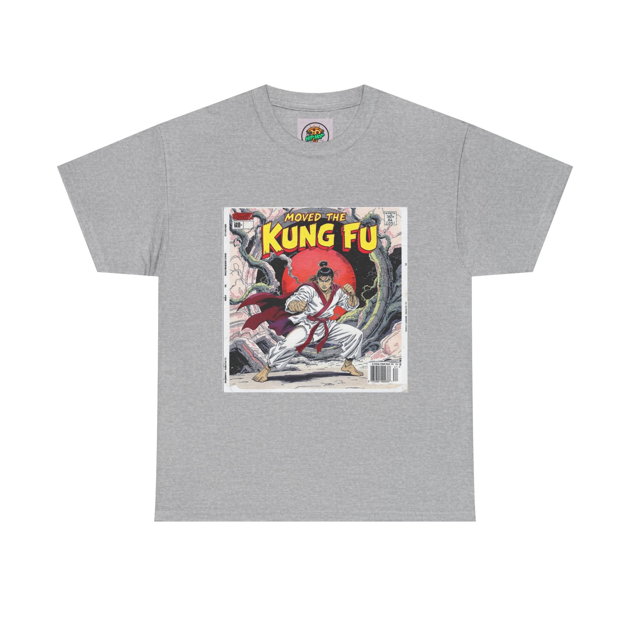 Kung Fu Graphic Tee, Unisex Heavy Cotton T-shirt, Martial Arts Apparel, Retro Comic Shirt, Gift for Fighters, Casual Wear