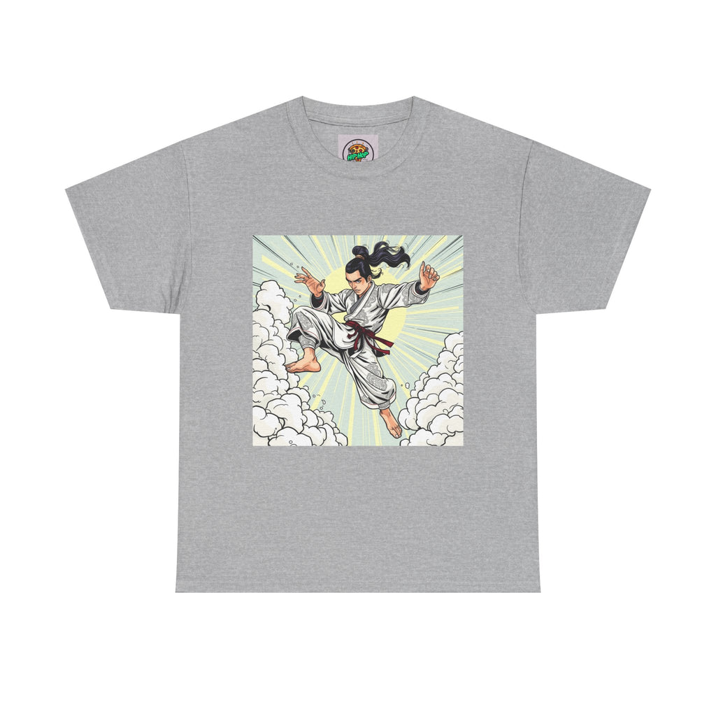 Unisex Heavy Cotton Tee with Dynamic Artist Design, Casual Wear, Graphic Tee, Unisex T-Shirt, Comfortable Fit, Perfect Gift for Anime Fans