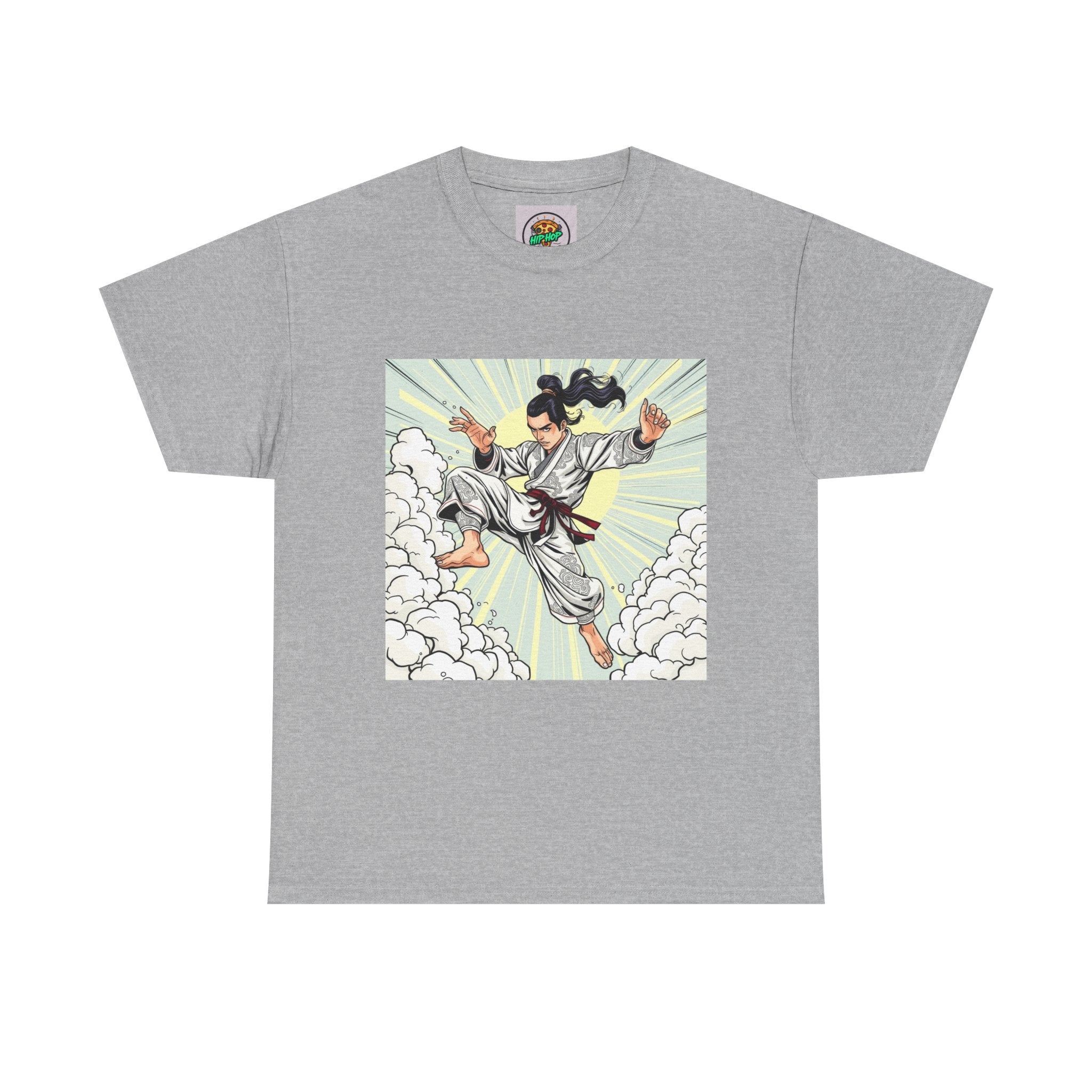 Unisex Heavy Cotton Tee with Dynamic Artist Design, Casual Wear, Graphic Tee, Unisex T-Shirt, Comfortable Fit, Perfect Gift for Anime Fans