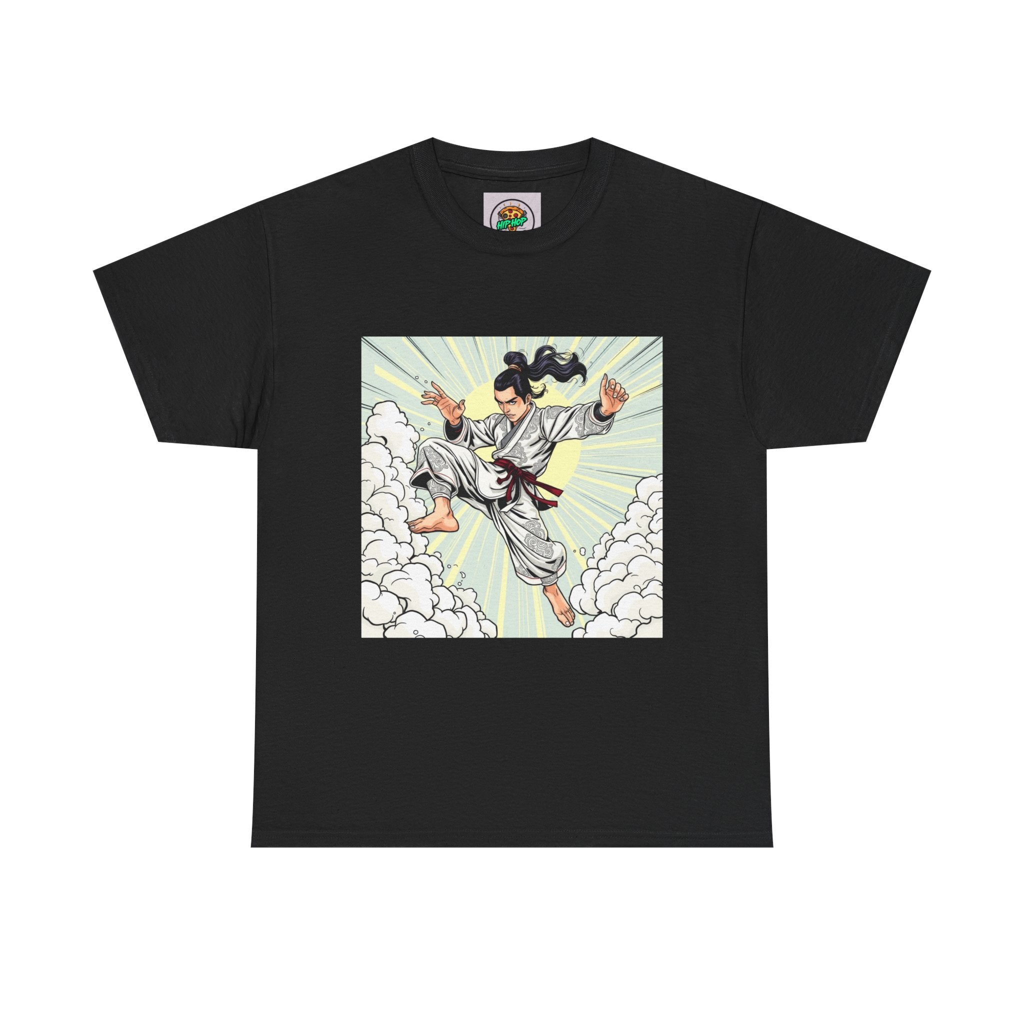 Unisex Heavy Cotton Tee with Dynamic Artist Design, Casual Wear, Graphic Tee, Unisex T-Shirt, Comfortable Fit, Perfect Gift for Anime Fans