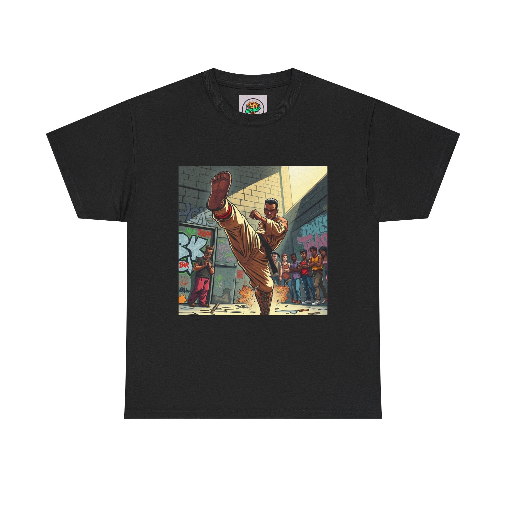 Retro Street Art Unisex Heavy Cotton Tee - Urban Vibes, Cool Graphic T-Shirt, Casual Wear, Gift for Art Lovers, Streetwear Fashion