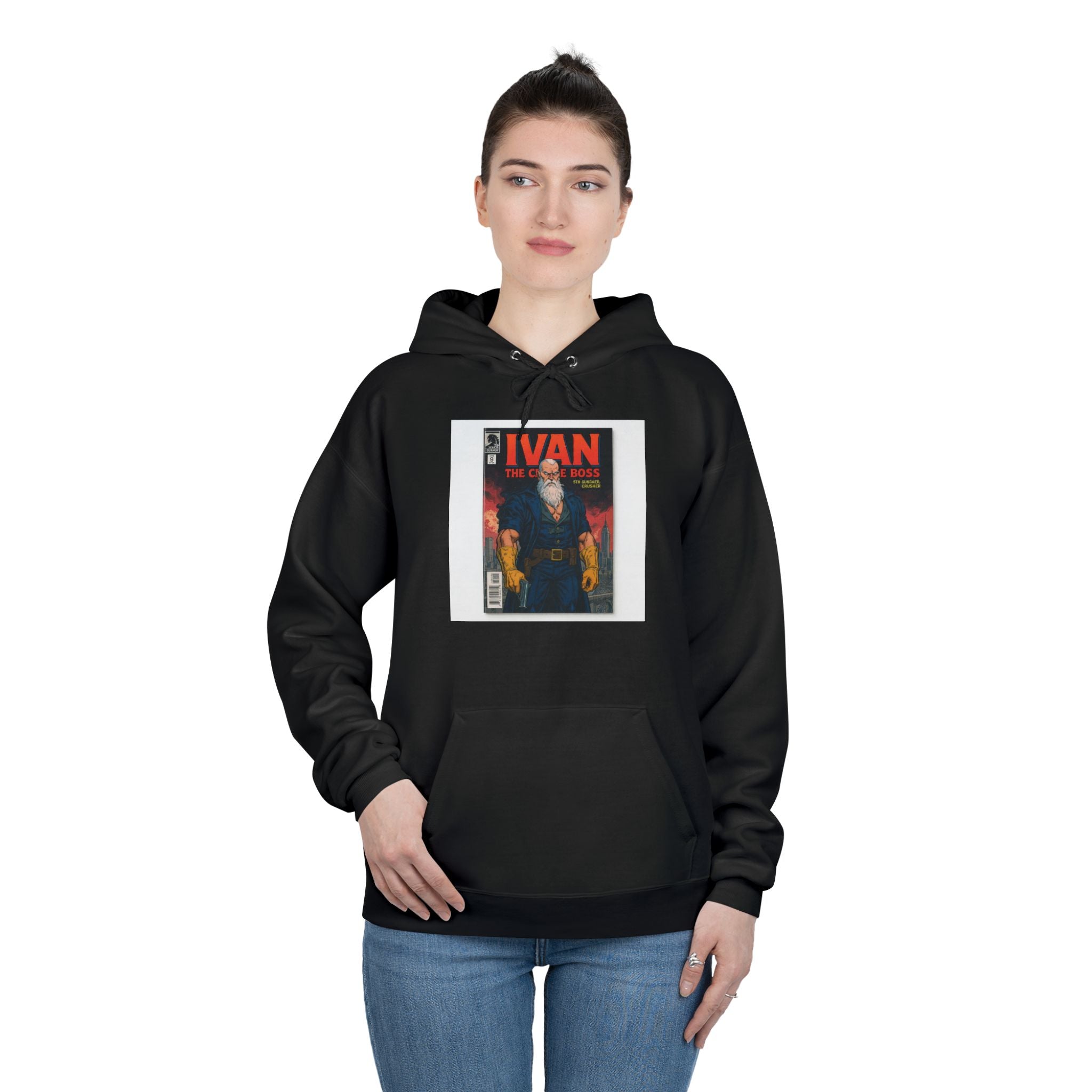 Trendy Eco-Friendly Pullover Hoodie | Unique Ivan Magazine Design, Casual Wear, Hip-Hop Style, Gift for Friends, Sustainable Fashion