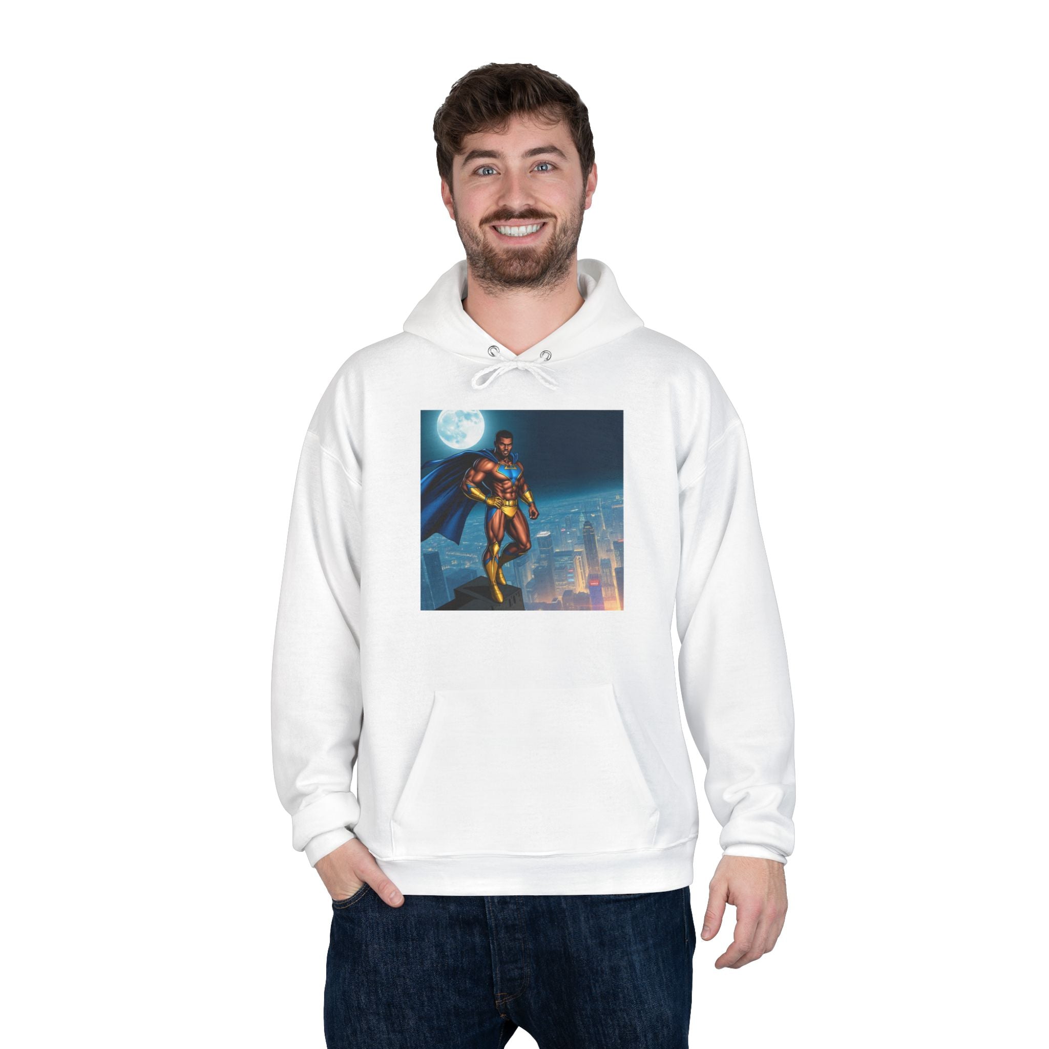 Heroic Eco-Friendly Hoodie, Unisex Pullover, Perfect for Comic Fans and Gift, Celebrate Creativity
