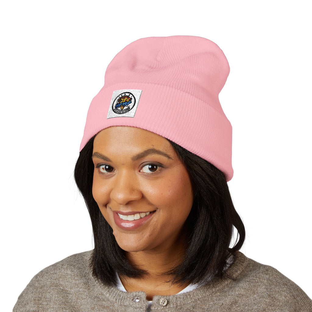 Embroidered Classic Cuffed Beanie, Cozy Winter Hat, Stylish Gift for Her, Cute Embroidery Beanie, Trendy Knit Cap