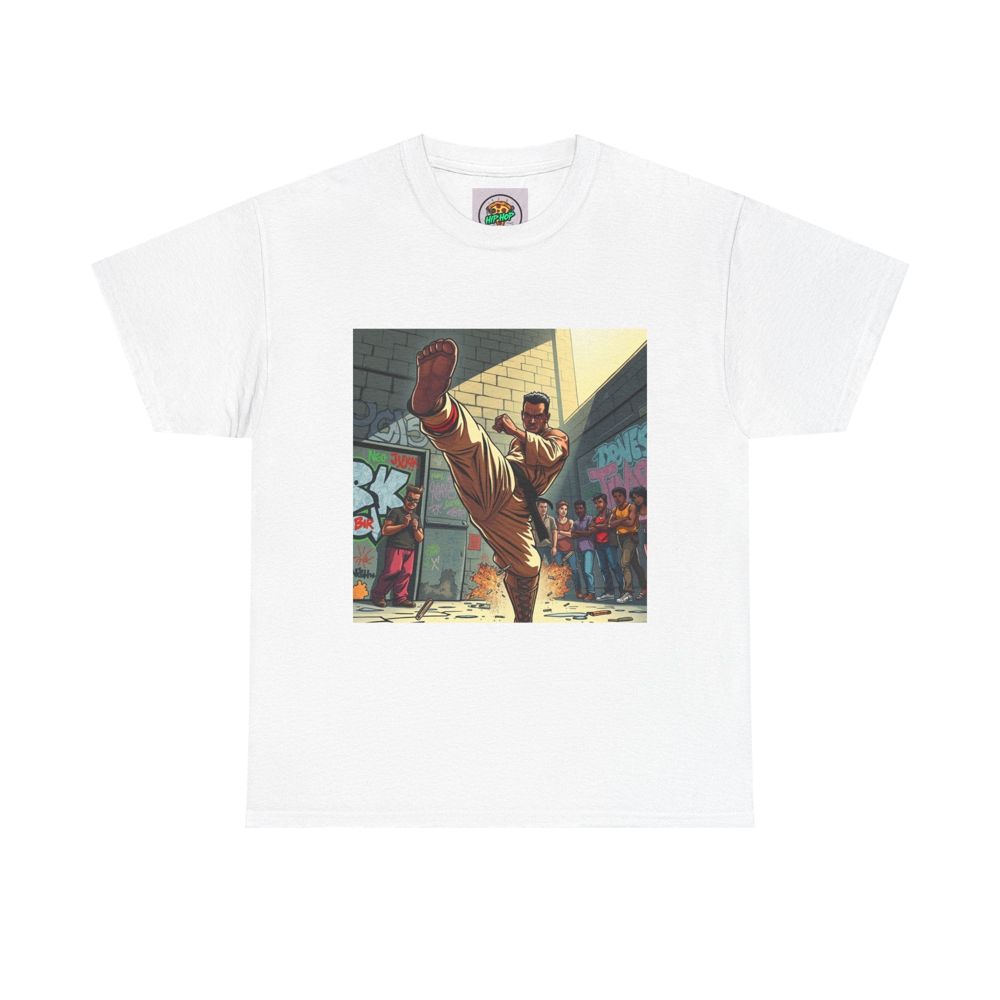 Retro Street Art Unisex Heavy Cotton Tee - Urban Vibes, Cool Graphic T-Shirt, Casual Wear, Gift for Art Lovers, Streetwear Fashion