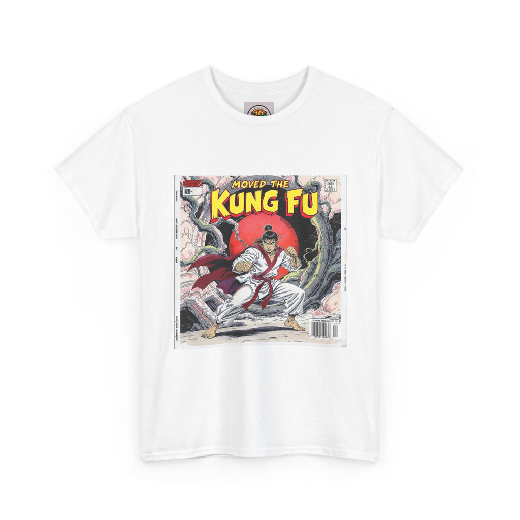 Kung Fu Graphic Tee, Unisex Heavy Cotton T-shirt, Martial Arts Apparel, Retro Comic Shirt, Gift for Fighters, Casual Wear