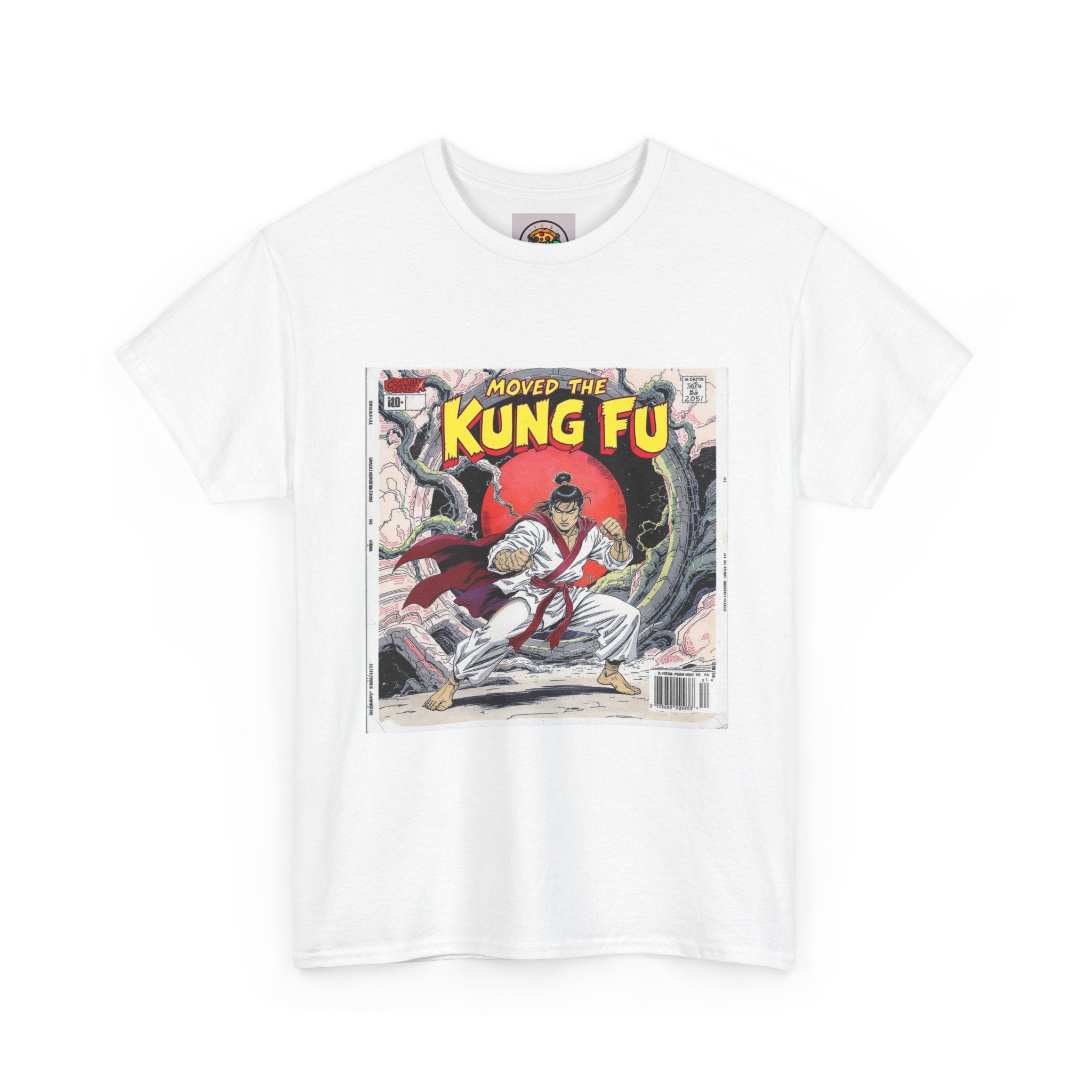Kung Fu Graphic Tee, Unisex Heavy Cotton T-shirt, Martial Arts Apparel, Retro Comic Shirt, Gift for Fighters, Casual Wear