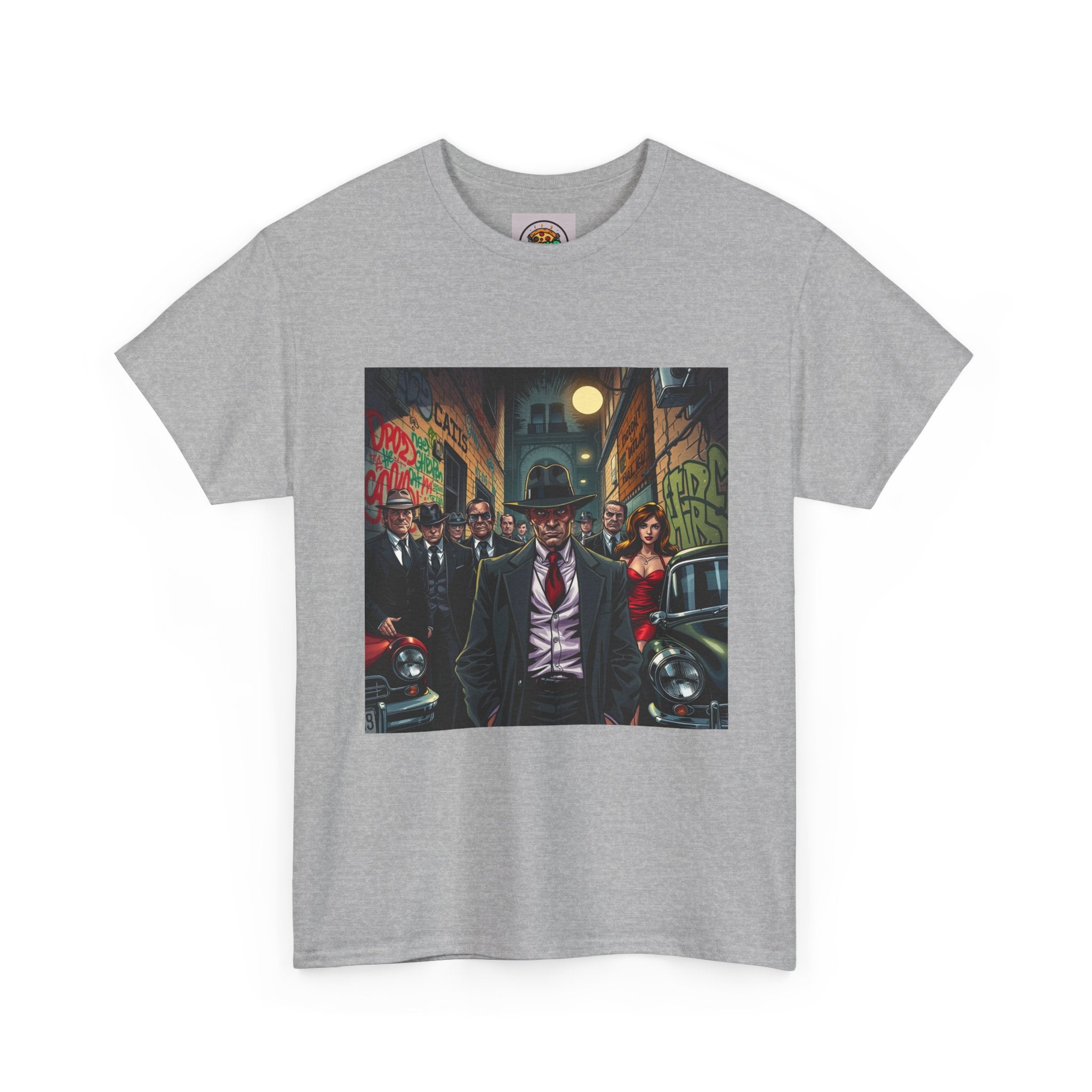 Urban Street Art Unisex Heavy Cotton Tee, Graphic Art Shirt, Casual Wear, Gift for Art Lovers, Street Fashion Tee