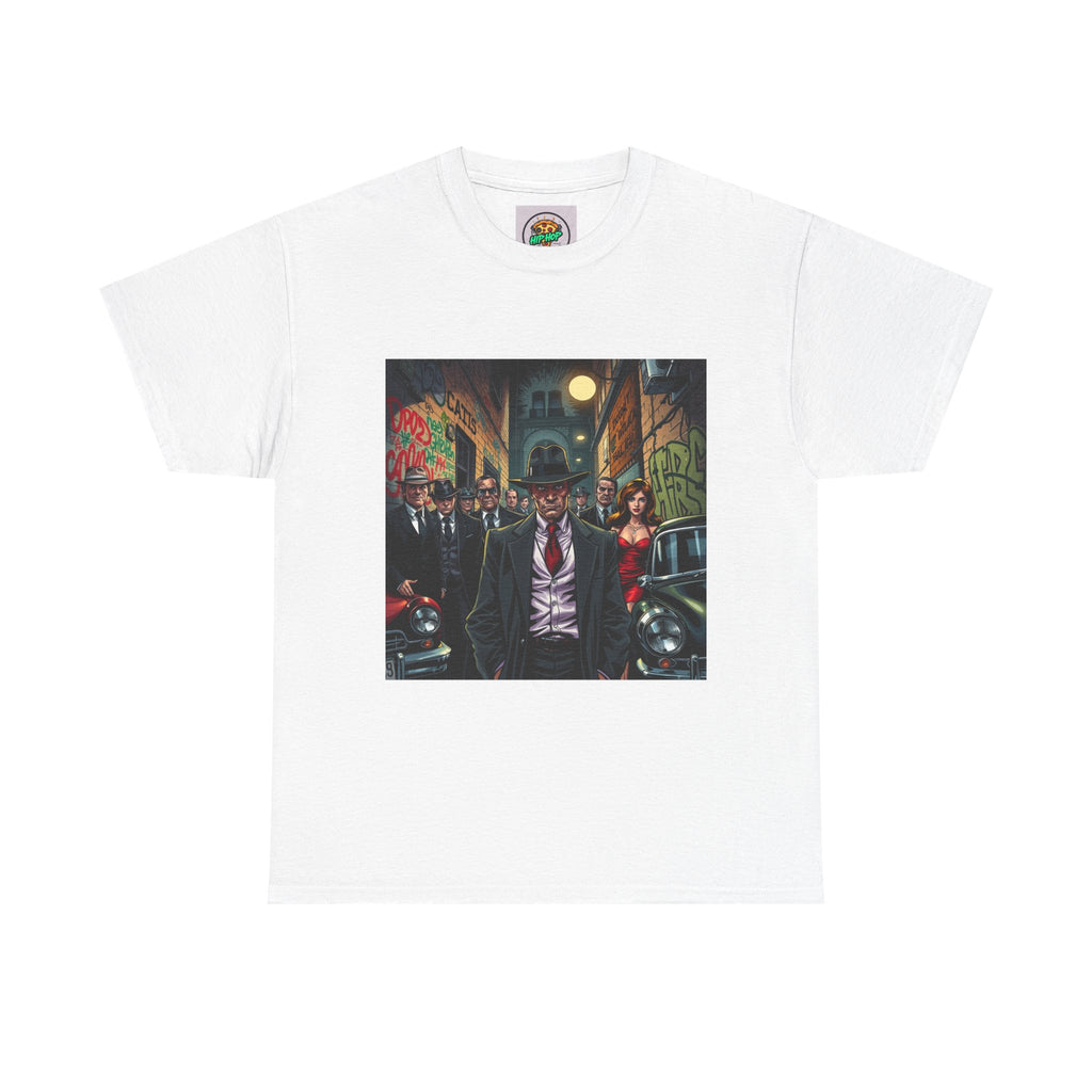 Urban Street Art Unisex Heavy Cotton Tee, Graphic Art Shirt, Casual Wear, Gift for Art Lovers, Street Fashion Tee
