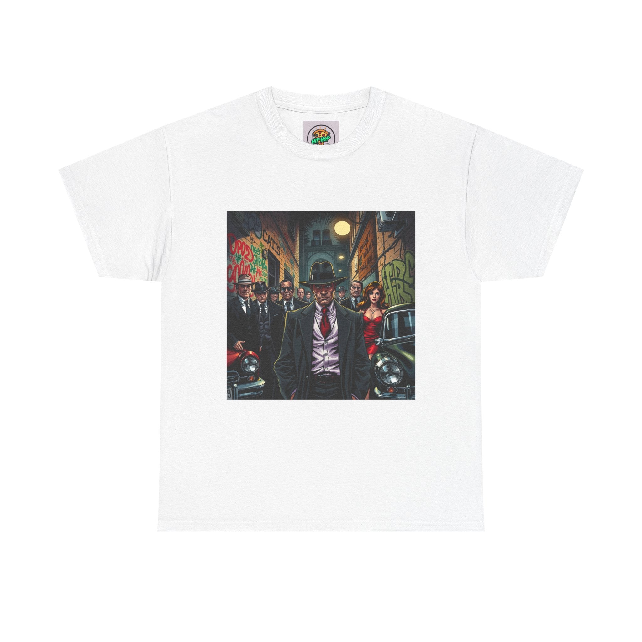 Urban Street Art Unisex Heavy Cotton Tee, Graphic Art Shirt, Casual Wear, Gift for Art Lovers, Street Fashion Tee