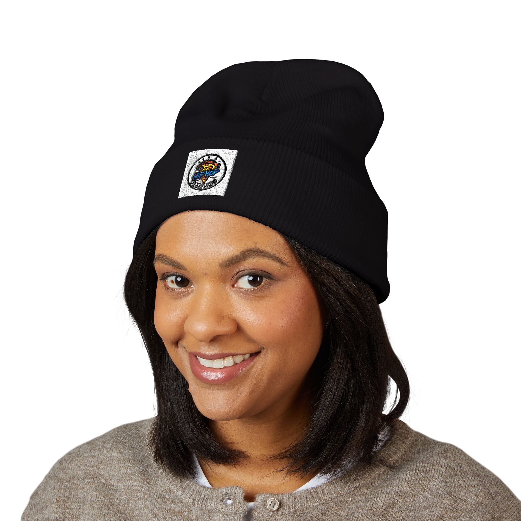 Embroidered Classic Cuffed Beanie, Cozy Winter Hat, Stylish Gift for Her, Cute Embroidery Beanie, Trendy Knit Cap