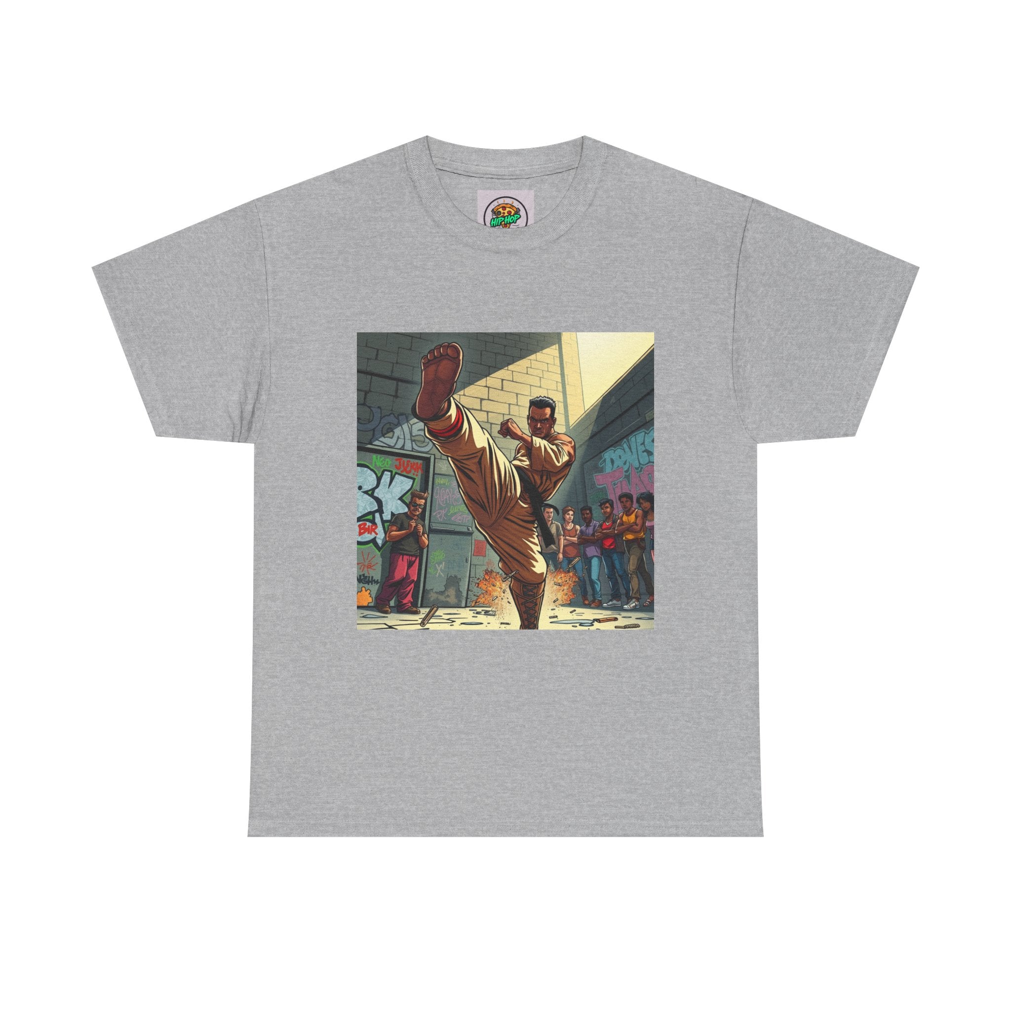 Retro Street Art Unisex Heavy Cotton Tee - Urban Vibes, Cool Graphic T-Shirt, Casual Wear, Gift for Art Lovers, Streetwear Fashion