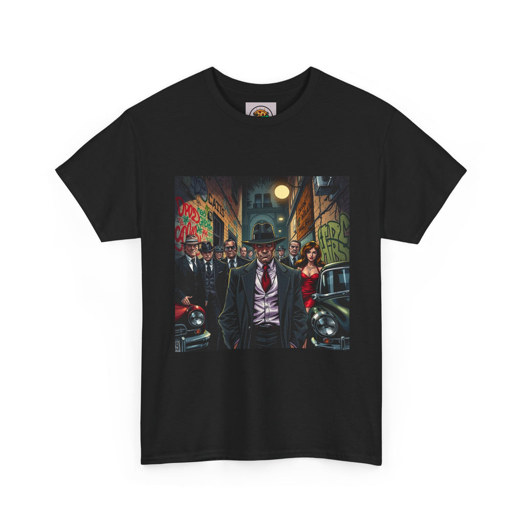Urban Street Art Unisex Heavy Cotton Tee, Graphic Art Shirt, Casual Wear, Gift for Art Lovers, Street Fashion Tee