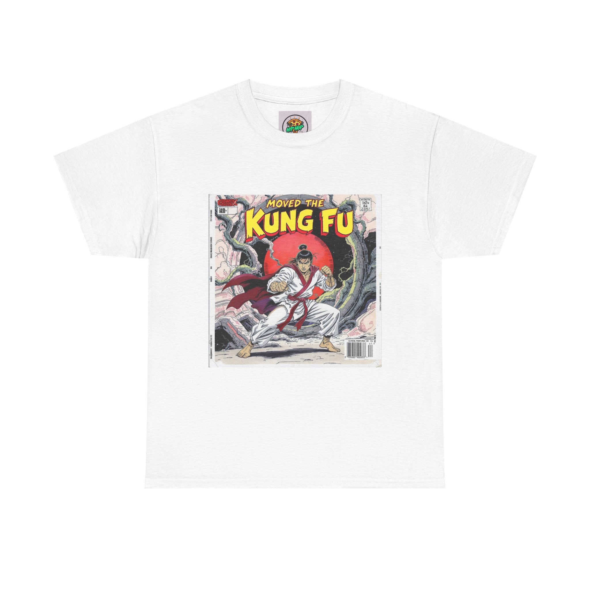 Kung Fu Graphic Tee, Unisex Heavy Cotton T-shirt, Martial Arts Apparel, Retro Comic Shirt, Gift for Fighters, Casual Wear
