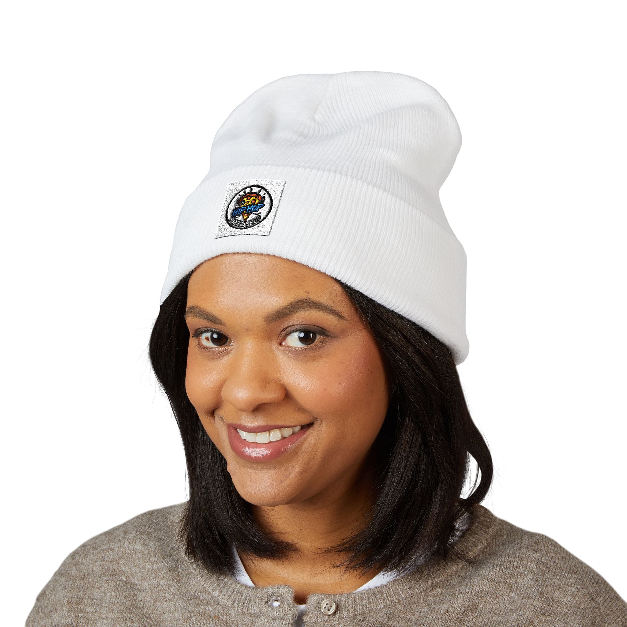 Embroidered Classic Cuffed Beanie, Cozy Winter Hat, Stylish Gift for Her, Cute Embroidery Beanie, Trendy Knit Cap