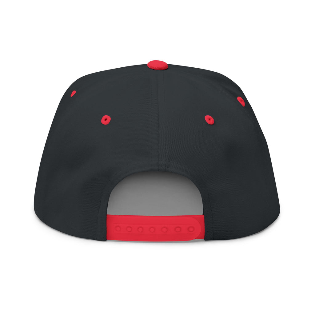 Hip Hop Pizza Flat Bill Cap, Cool Streetwear Hat, Embroidered Cap for Music Lovers, Gift for Hip Hop Fans, Trendy Urban Fashion