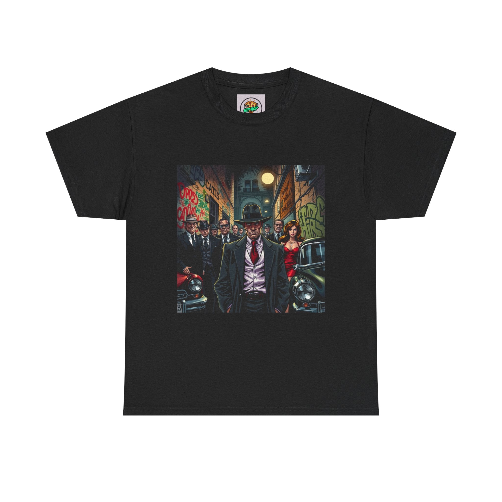 Urban Street Art Unisex Heavy Cotton Tee, Graphic Art Shirt, Casual Wear, Gift for Art Lovers, Street Fashion Tee