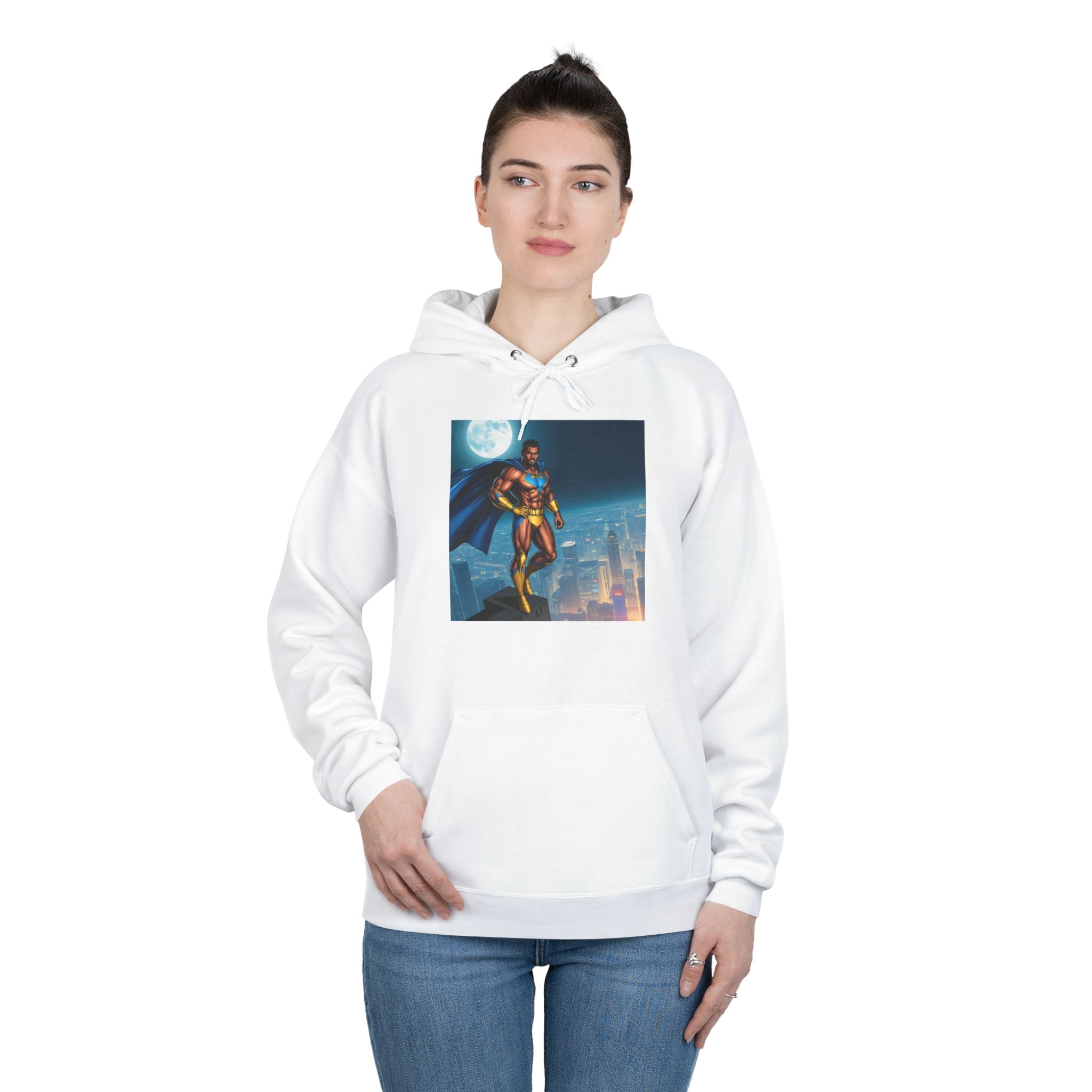 Heroic Eco-Friendly Hoodie, Unisex Pullover, Perfect for Comic Fans and Gift, Celebrate Creativity
