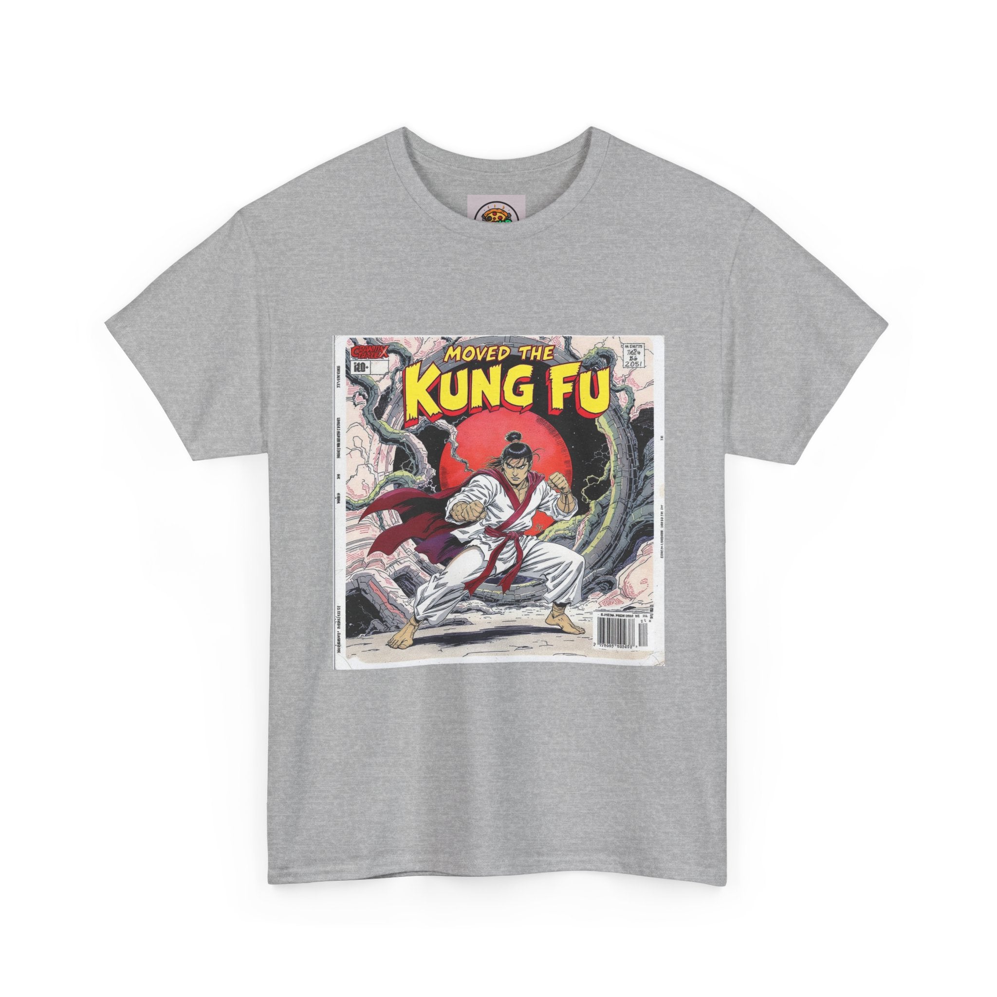 Kung Fu Graphic Tee, Unisex Heavy Cotton T-shirt, Martial Arts Apparel, Retro Comic Shirt, Gift for Fighters, Casual Wear